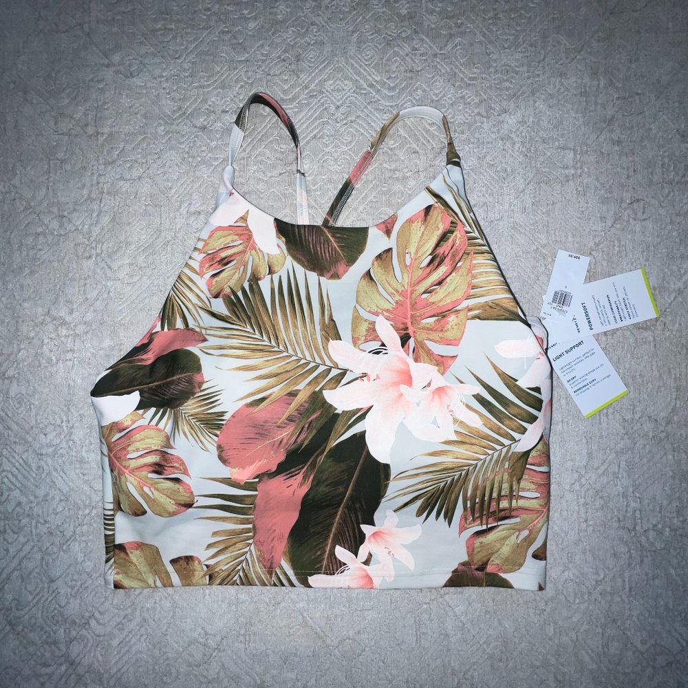 Old Navy Powersoft Light Compression Longline Racerback Top Sports Bra BNWT